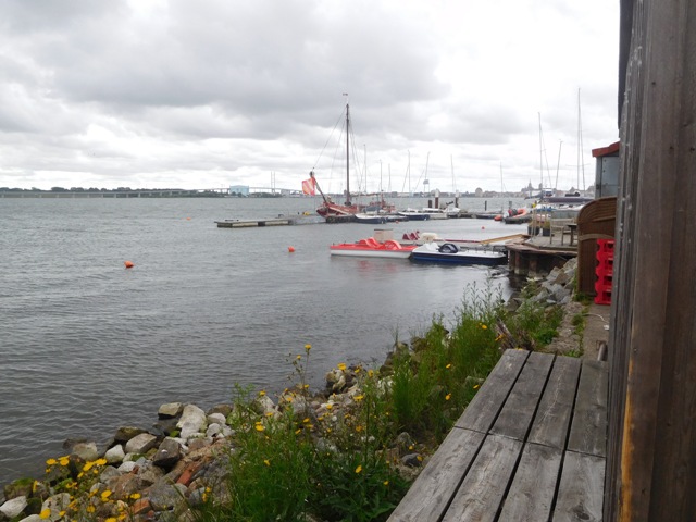 Sicht von Altefähr auf Rügenbrücke und Stralsund